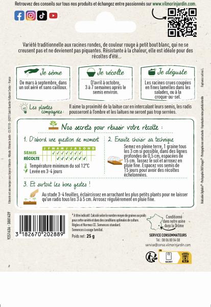 Potagères - Radis National 2 - Grand Modèle - MEDIA_PACKAGING_VERSO
